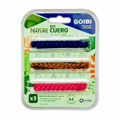 Goibi Pulsera de Citronela Eco Cuero