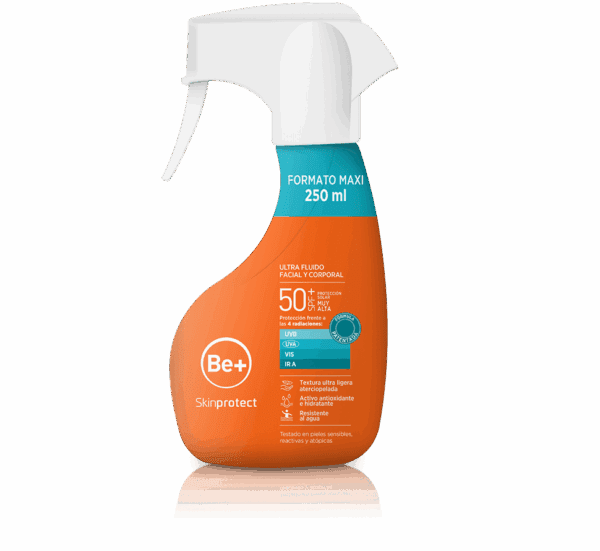 Be+ Skinprotect Ultra Fluido Facial y Corporal SPF50+